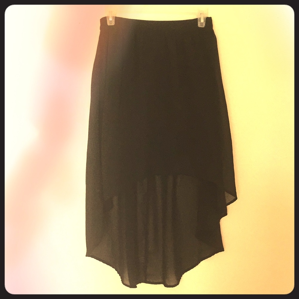 Black High Low Skirt